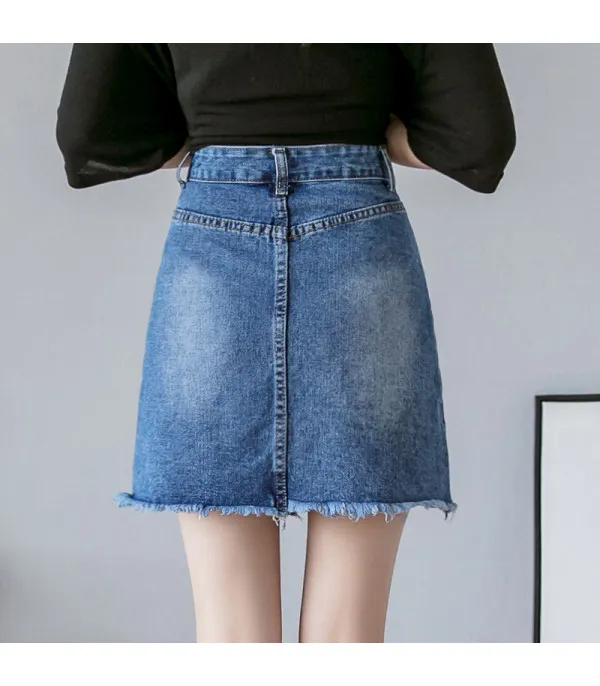 Minigonna denim perle