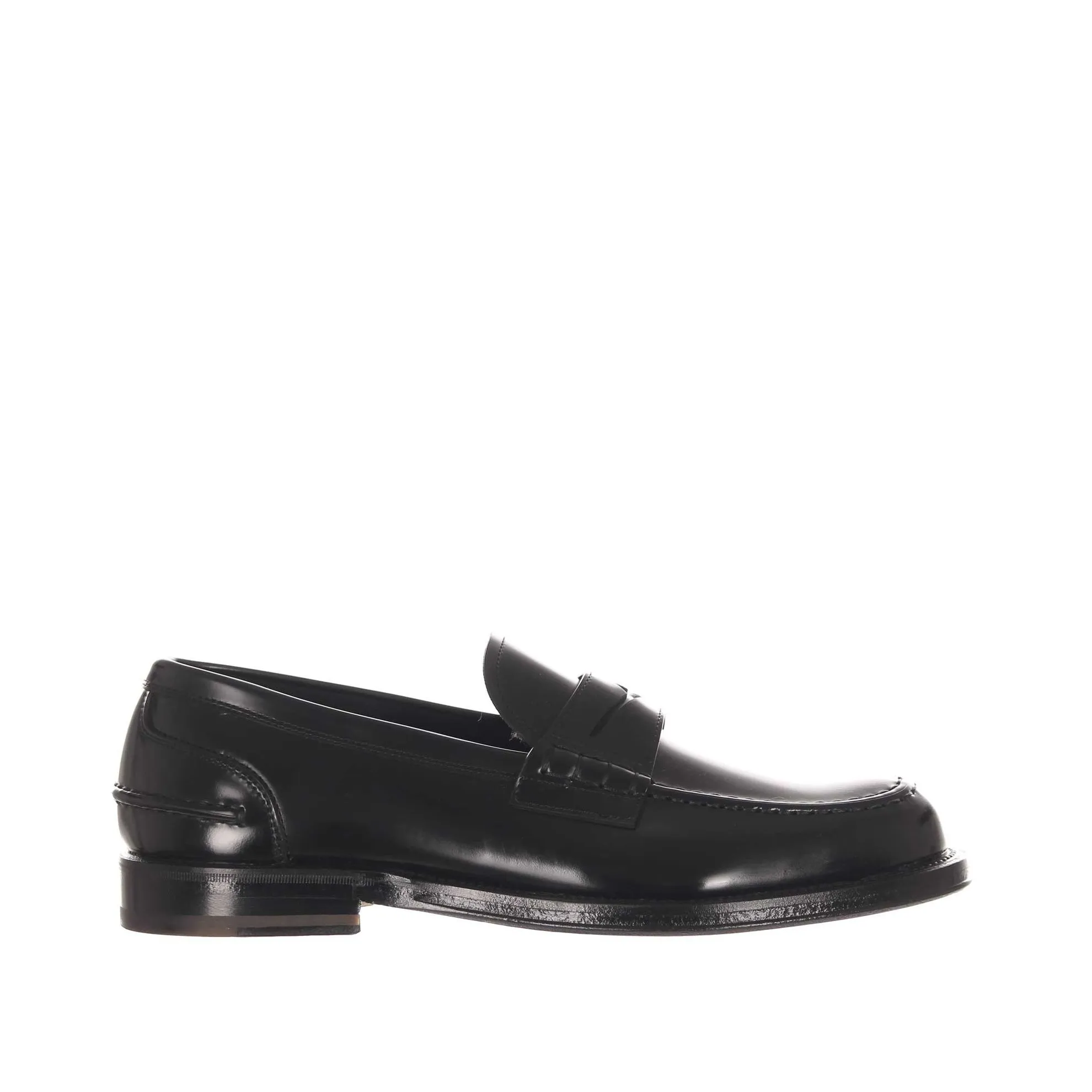 Mocassino con mascherina in pelle
