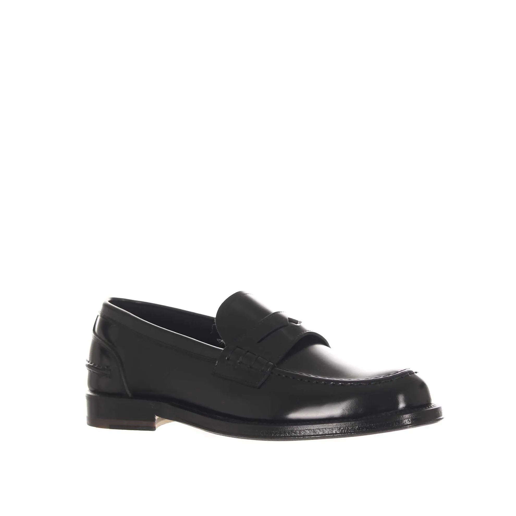 Mocassino con mascherina in pelle