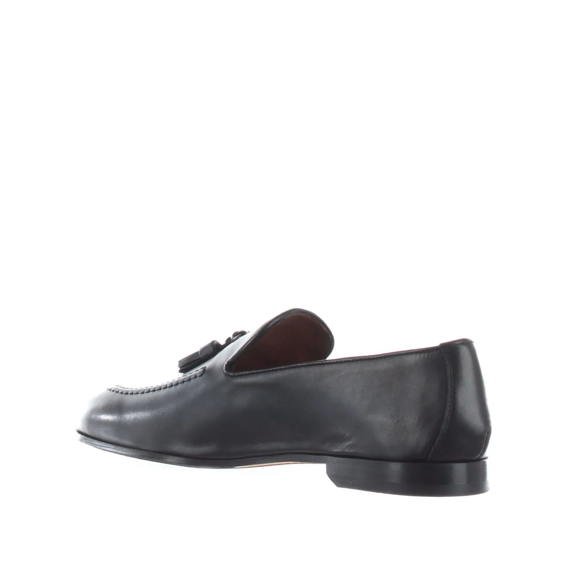 Mocassino in pelle con nappine