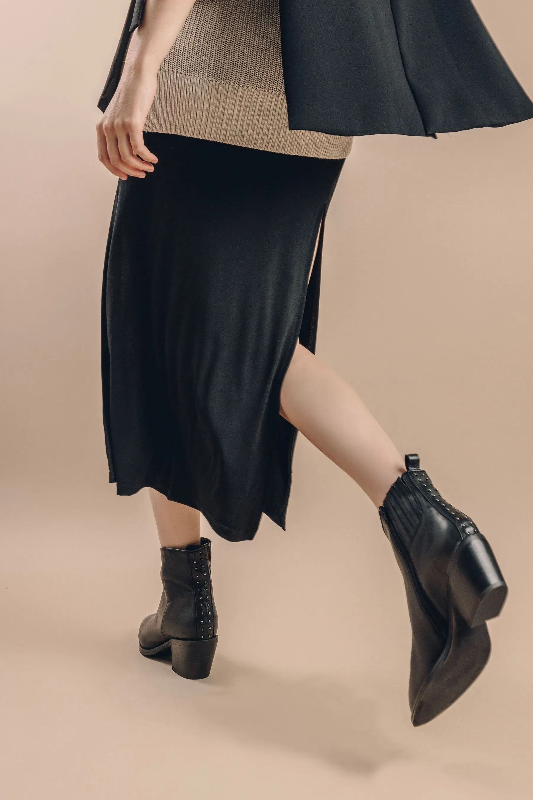 Moda In Pelle Dettagli metallizzati - Stivali western    
