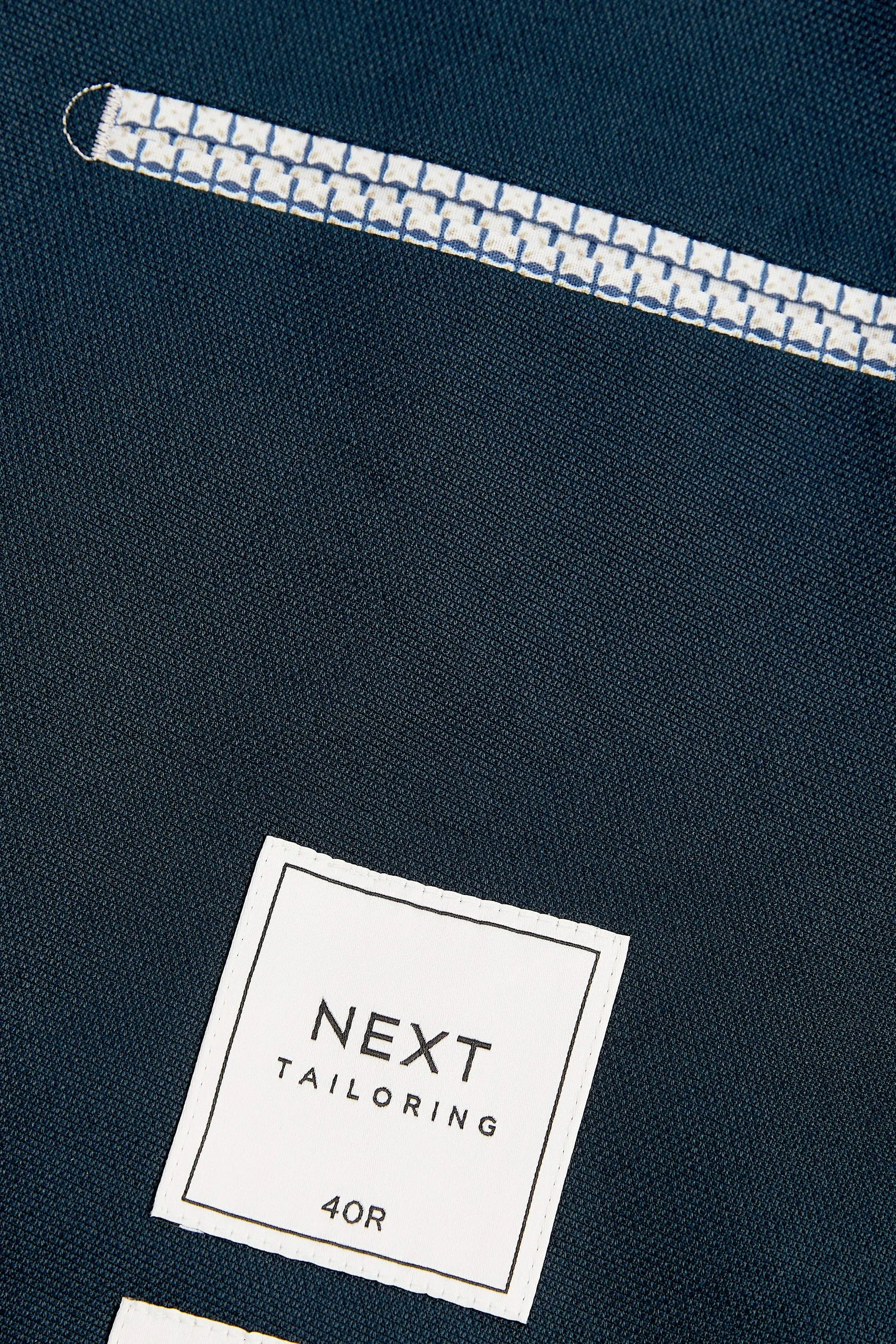 Navy  - Blazer in cotone elasticizzato
