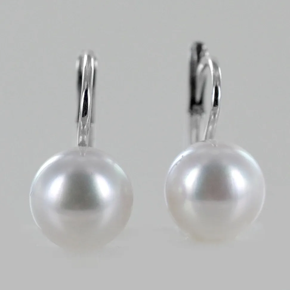 Orecchini di Perle Akoya 8.00 - 8.50 mm orecchini pendente monachella