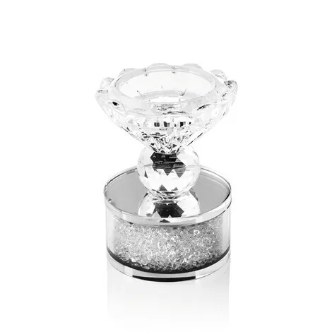 OTTAVIANI CANDELIERE IN CRISTALLO CON STRASS-6.5X6.5X7CM