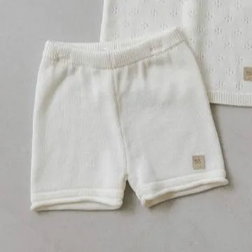 Pantalone Corto Knitted - BIANCO 01