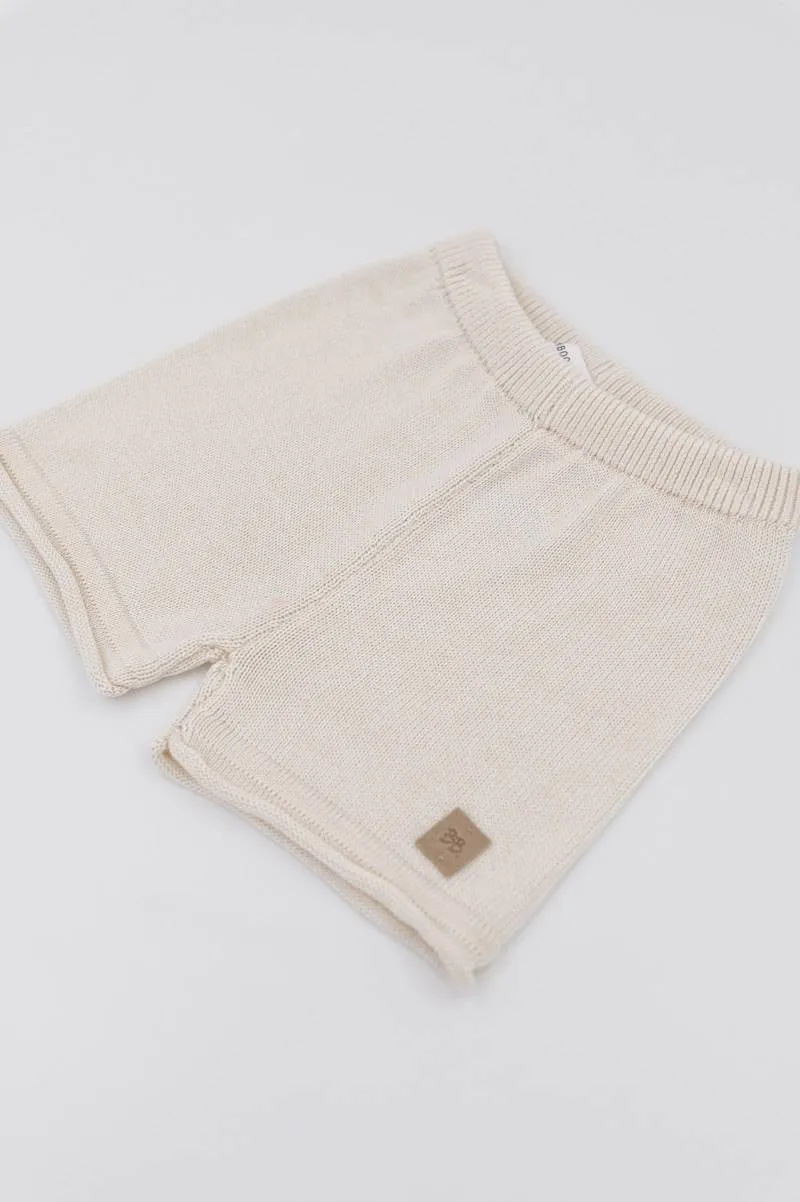 Pantalone Corto Knitted - BIANCO 01
