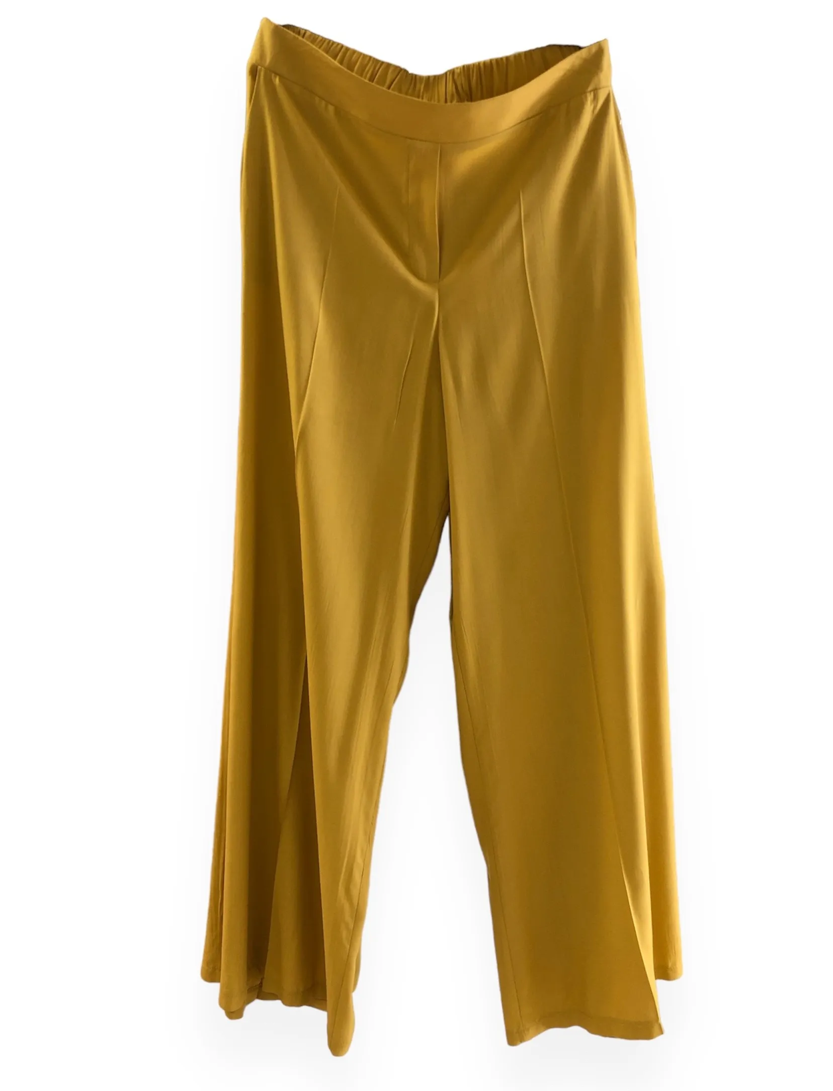 Pantalone donna palazzo 9112 ocra