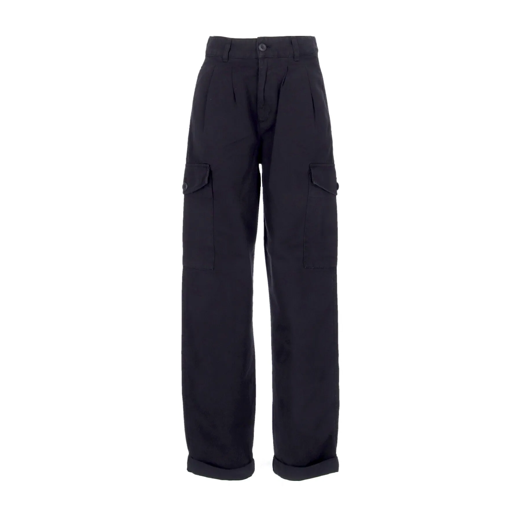 Pantalone Lungo Donna Collins Pant Black Garment Dyed