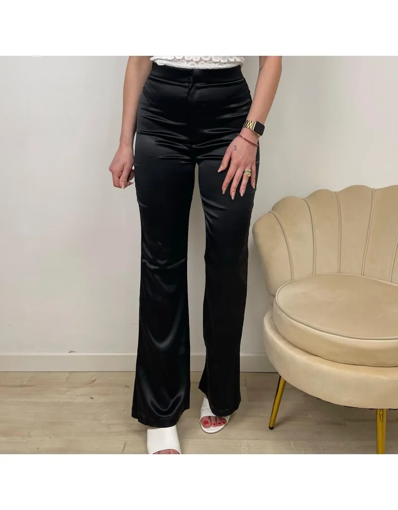 PANTALONE SATIN NERO