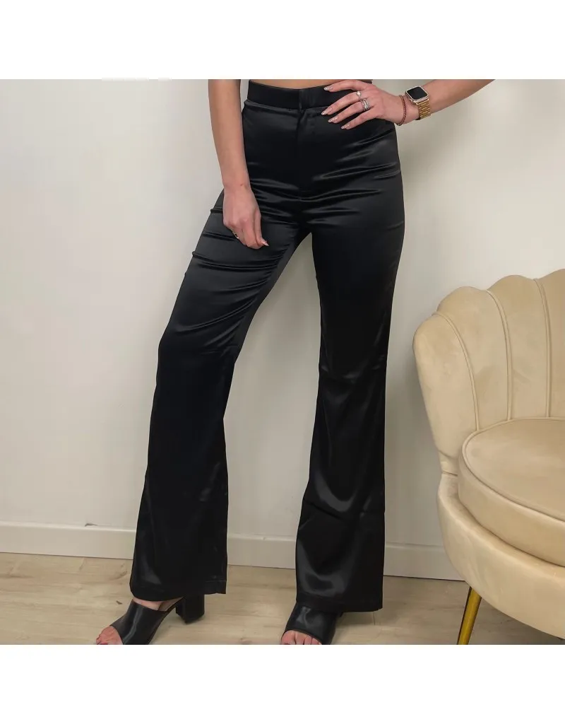 PANTALONE SATIN NERO