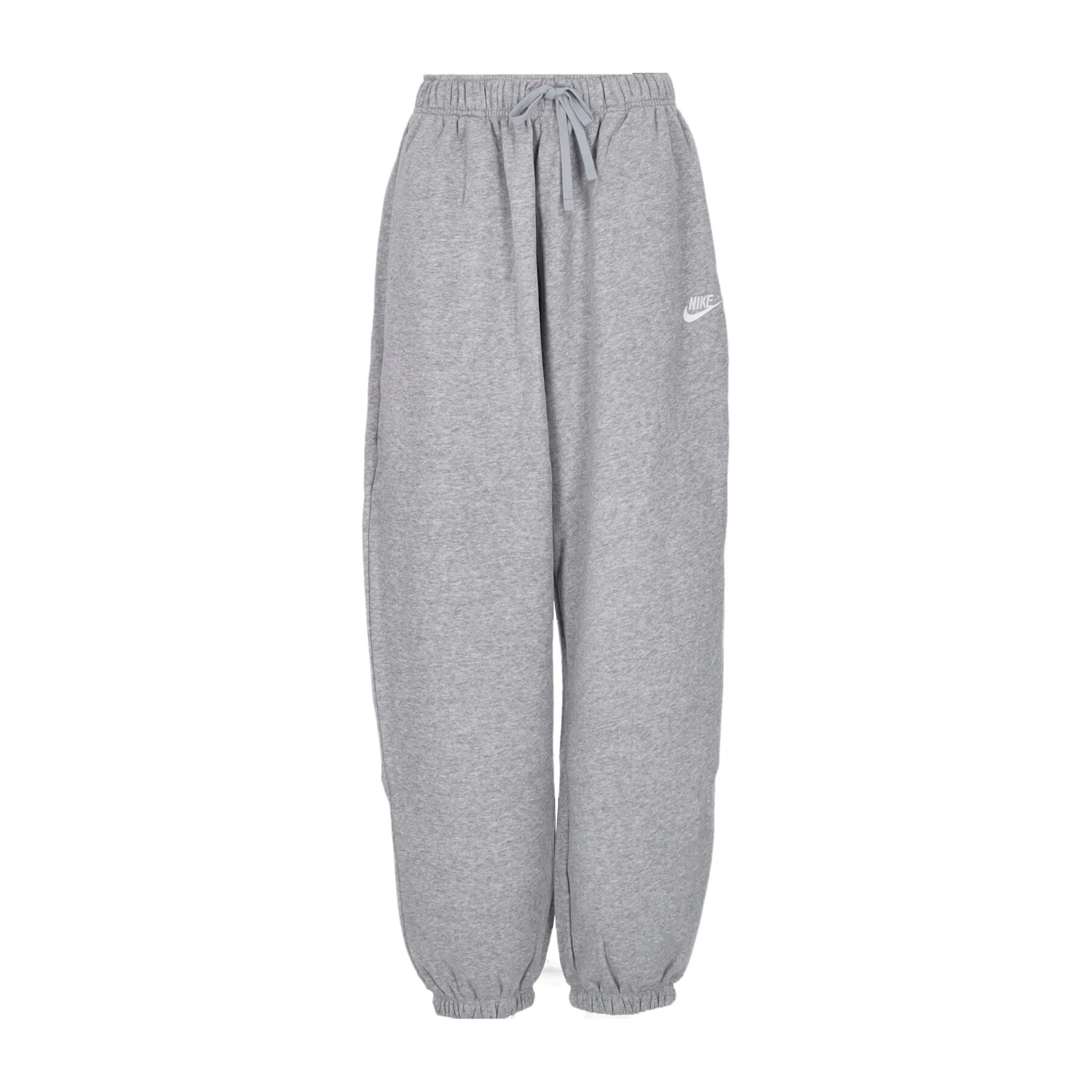 Pantalone Tuta Felpato Donna W Sportswear Club Fleece Mid-rise Oversized Pant Dk Grey Heather/white