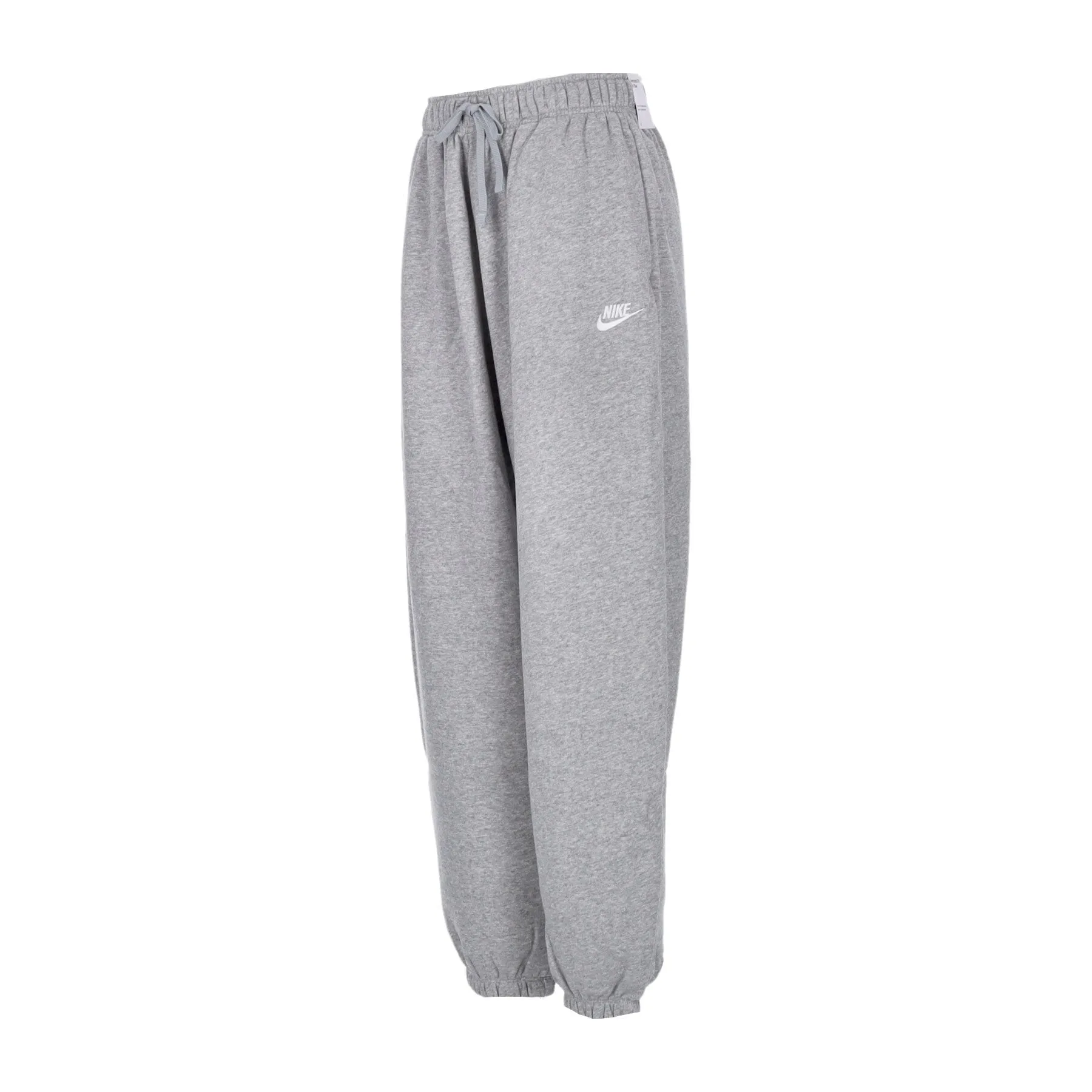 Pantalone Tuta Felpato Donna W Sportswear Club Fleece Mid-rise Oversized Pant Dk Grey Heather/white