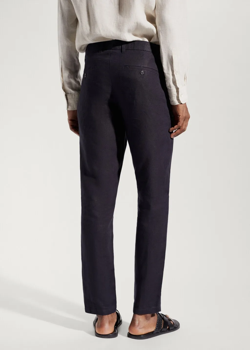 Pantaloni 100% lino slim fit