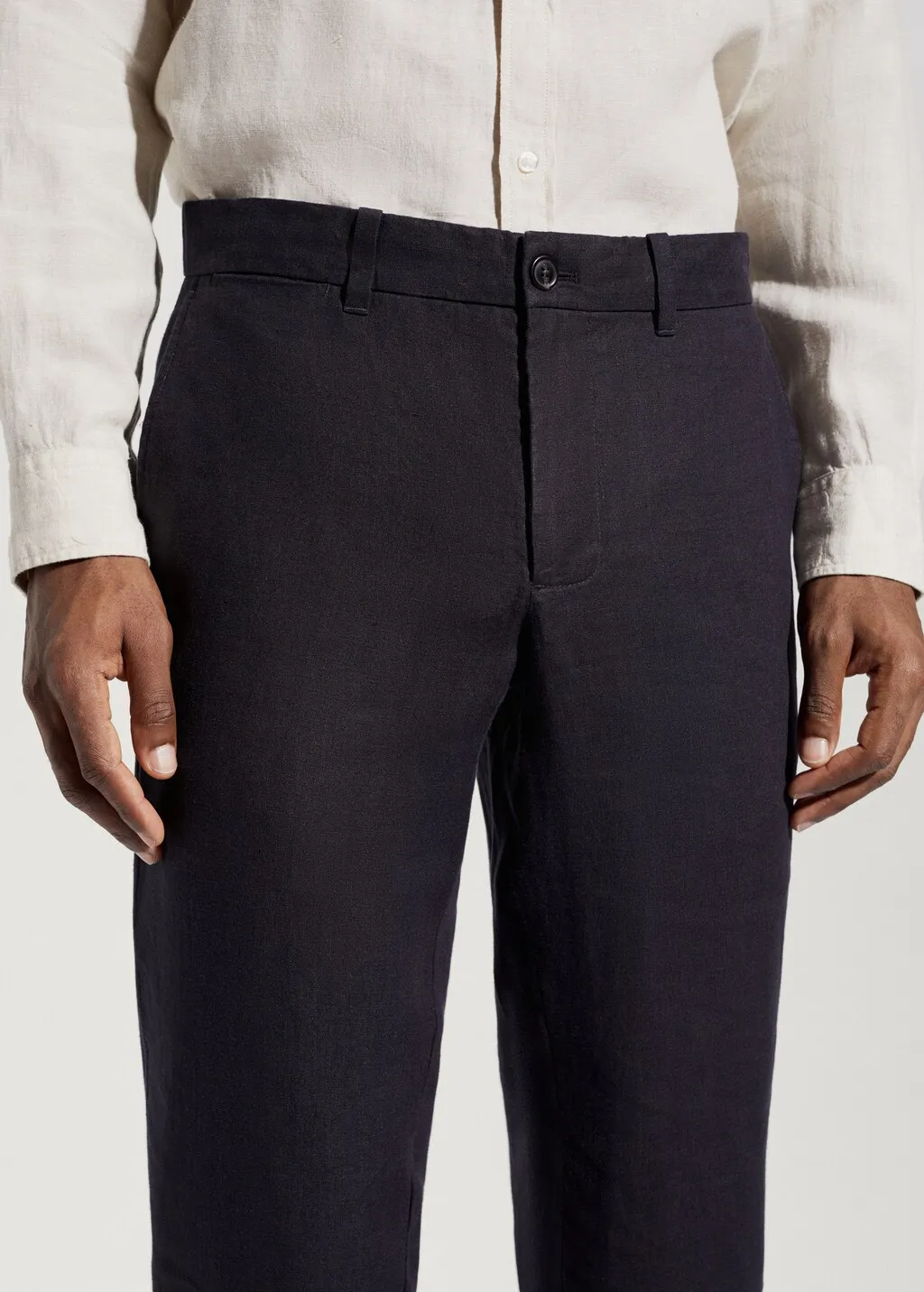 Pantaloni 100% lino slim fit