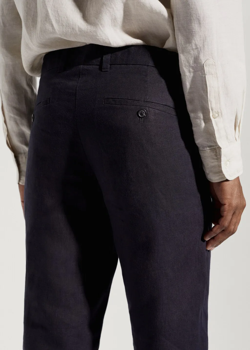 Pantaloni 100% lino slim fit