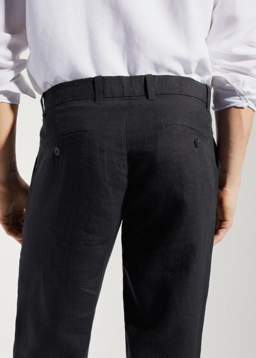 Pantaloni 100% lino slim fit