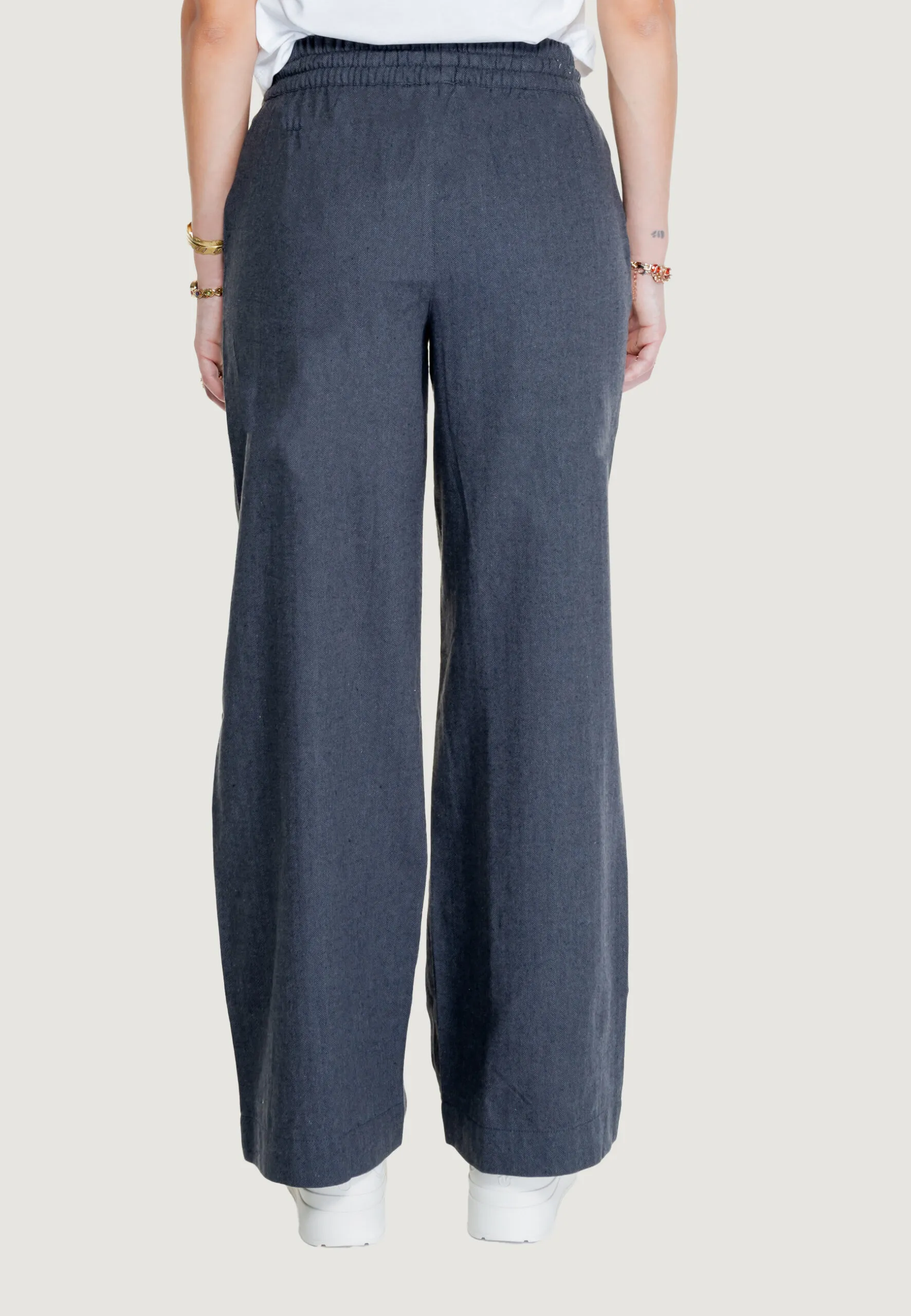 Pantaloni a palazzo Jacqueline De Yong JDYPAULA LIFE HW WIDE PANT WVN Antracite