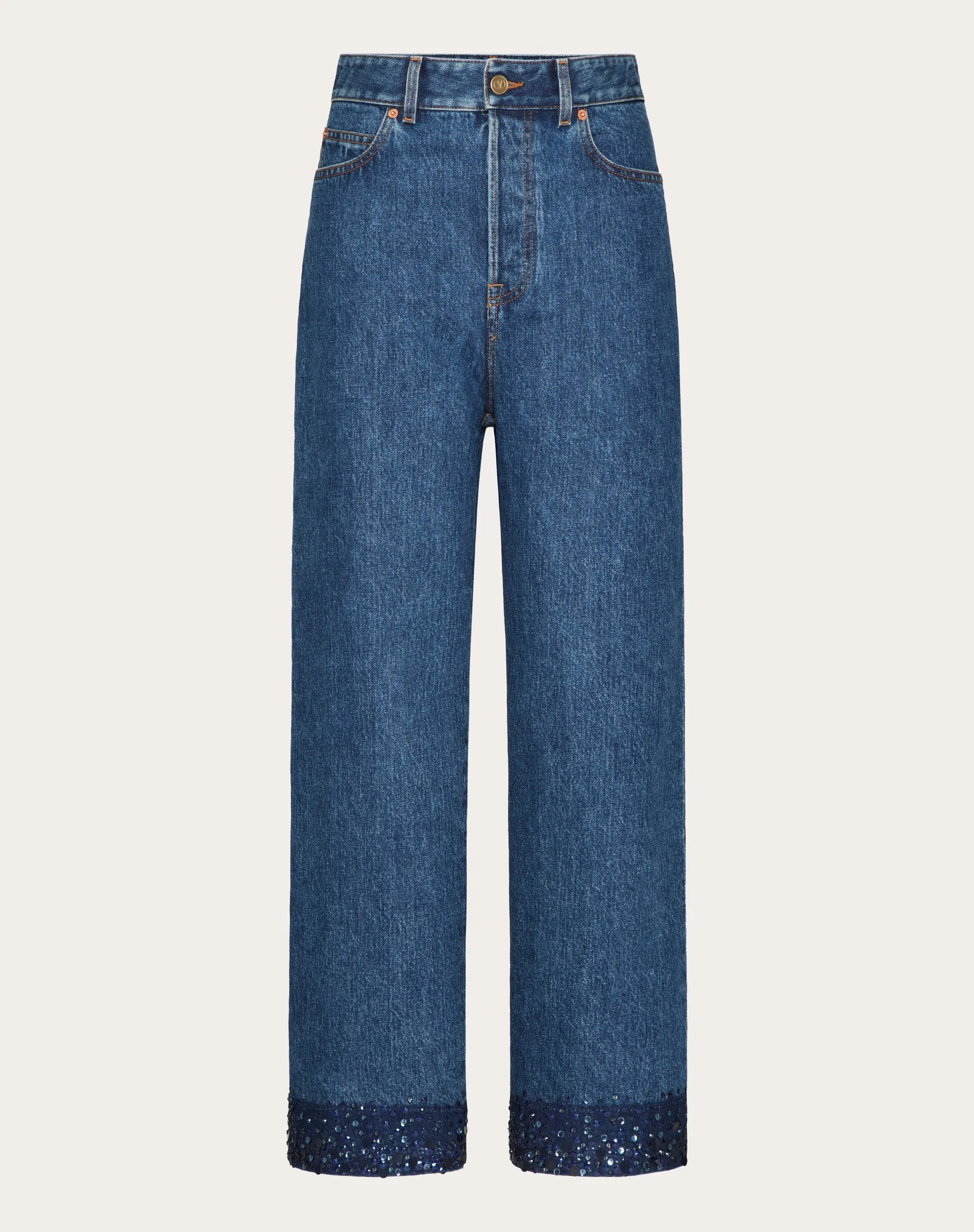 PANTALONI IN DENIM RICAMATI