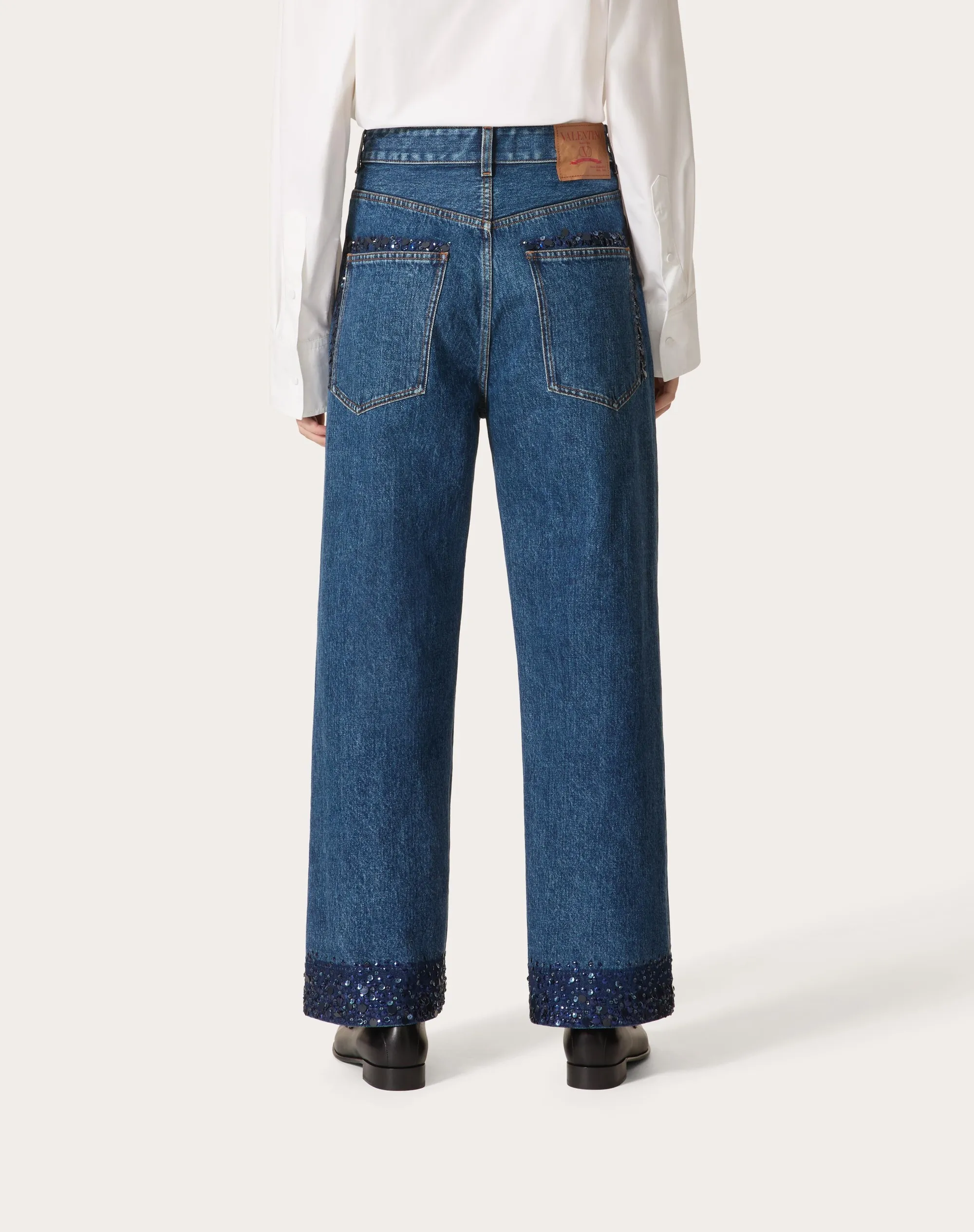 PANTALONI IN DENIM RICAMATI