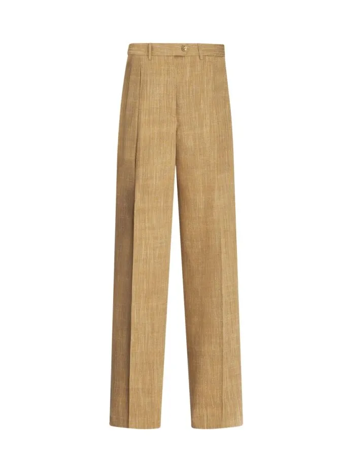 Pantaloni in tessuto fiammato