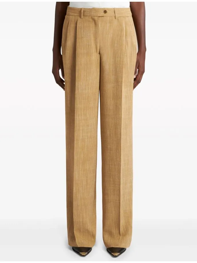 Pantaloni in tessuto fiammato