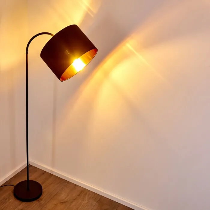 Pattburg Lampada da terra Nero, 1-Luce