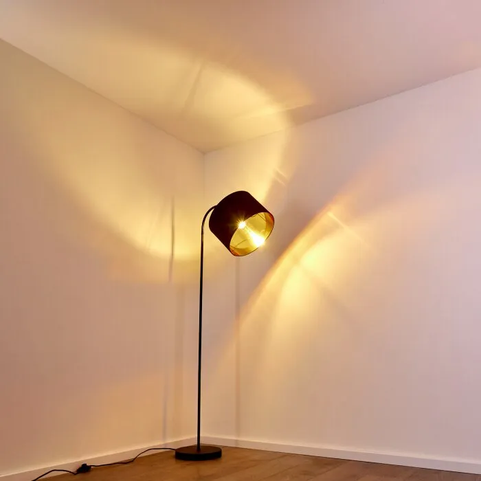 Pattburg Lampada da terra Nero, 1-Luce