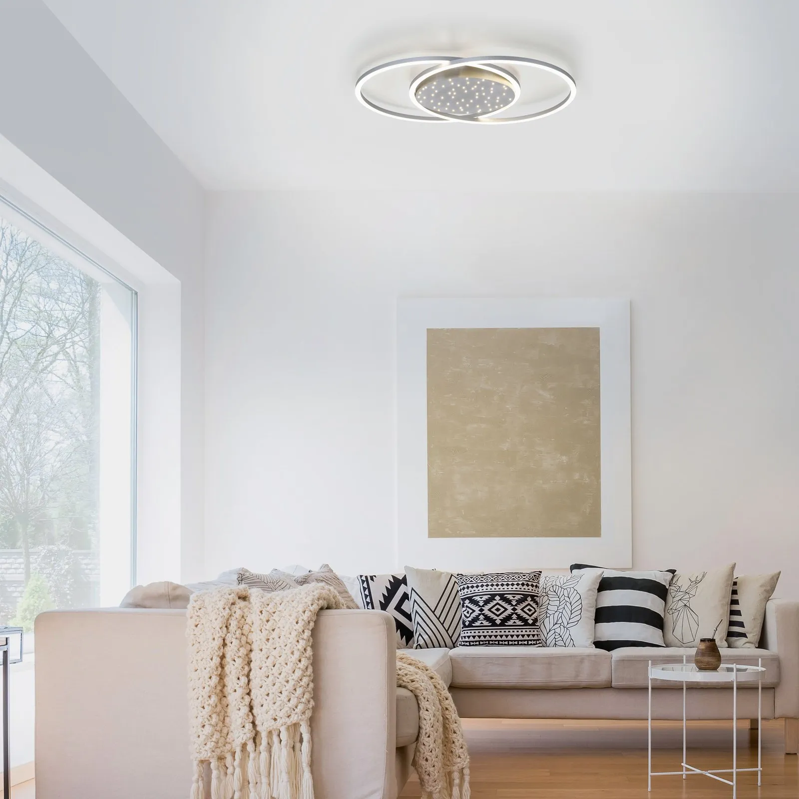 Paul Neuhaus Yuki plafoniera LED, forma rotonda