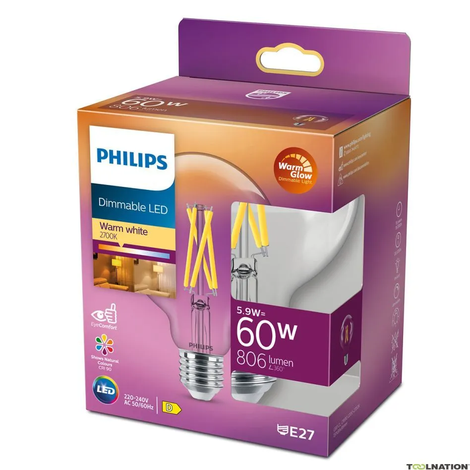 Philips P323957 LED classico 60W G93 E27 CL WGD90 1PF/4