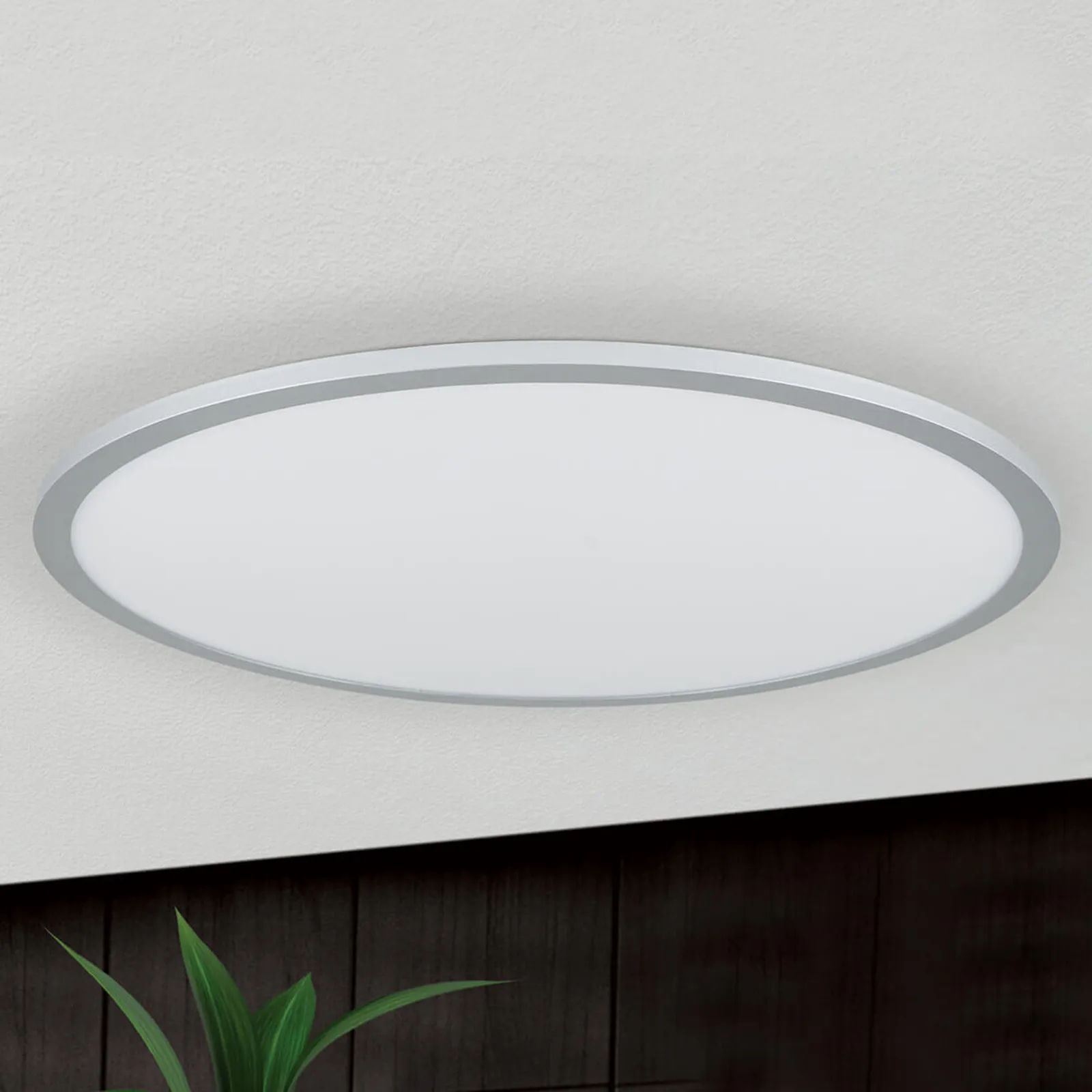 Plafoniera LED Aria color titanio, dimmerabile