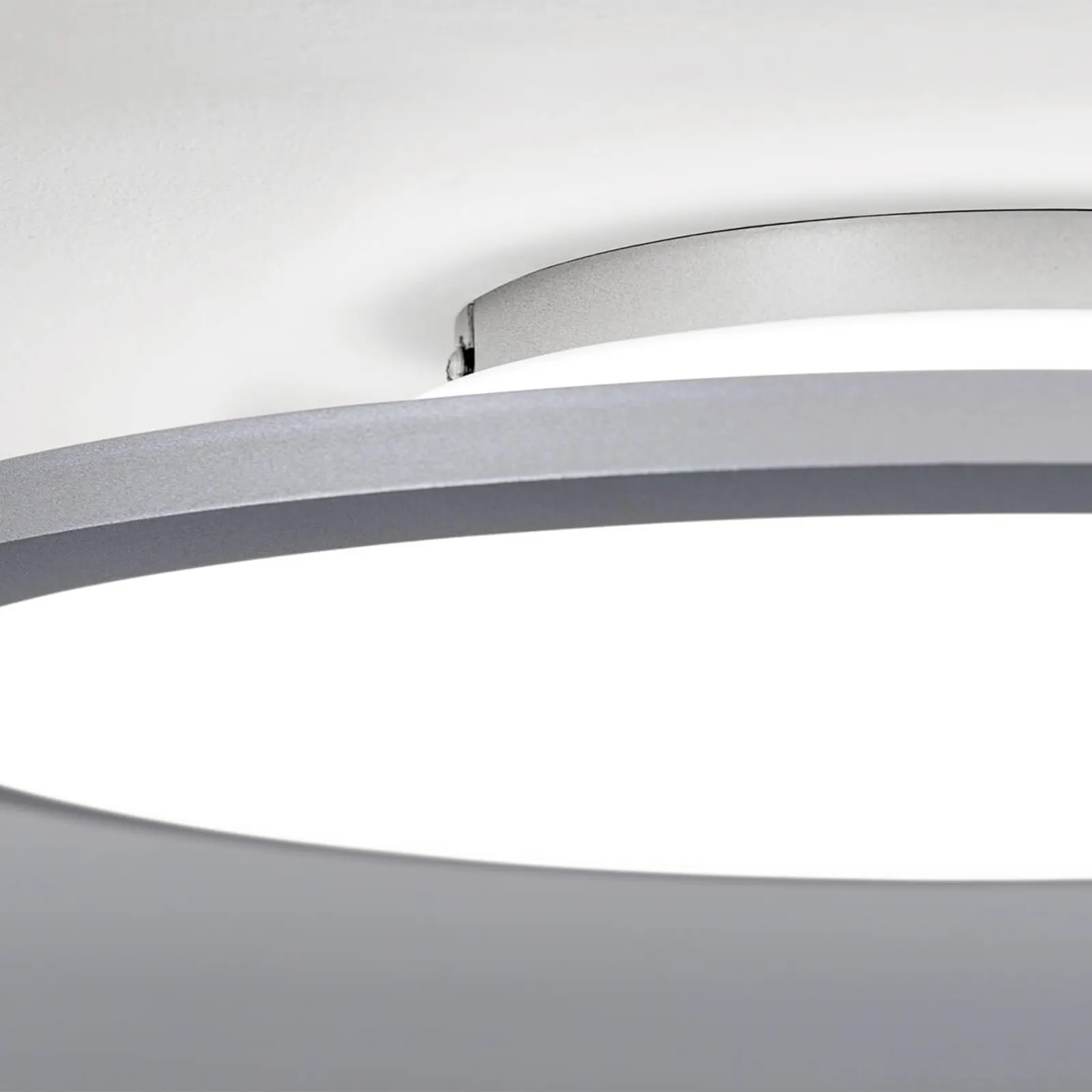 Plafoniera LED Aria color titanio, dimmerabile