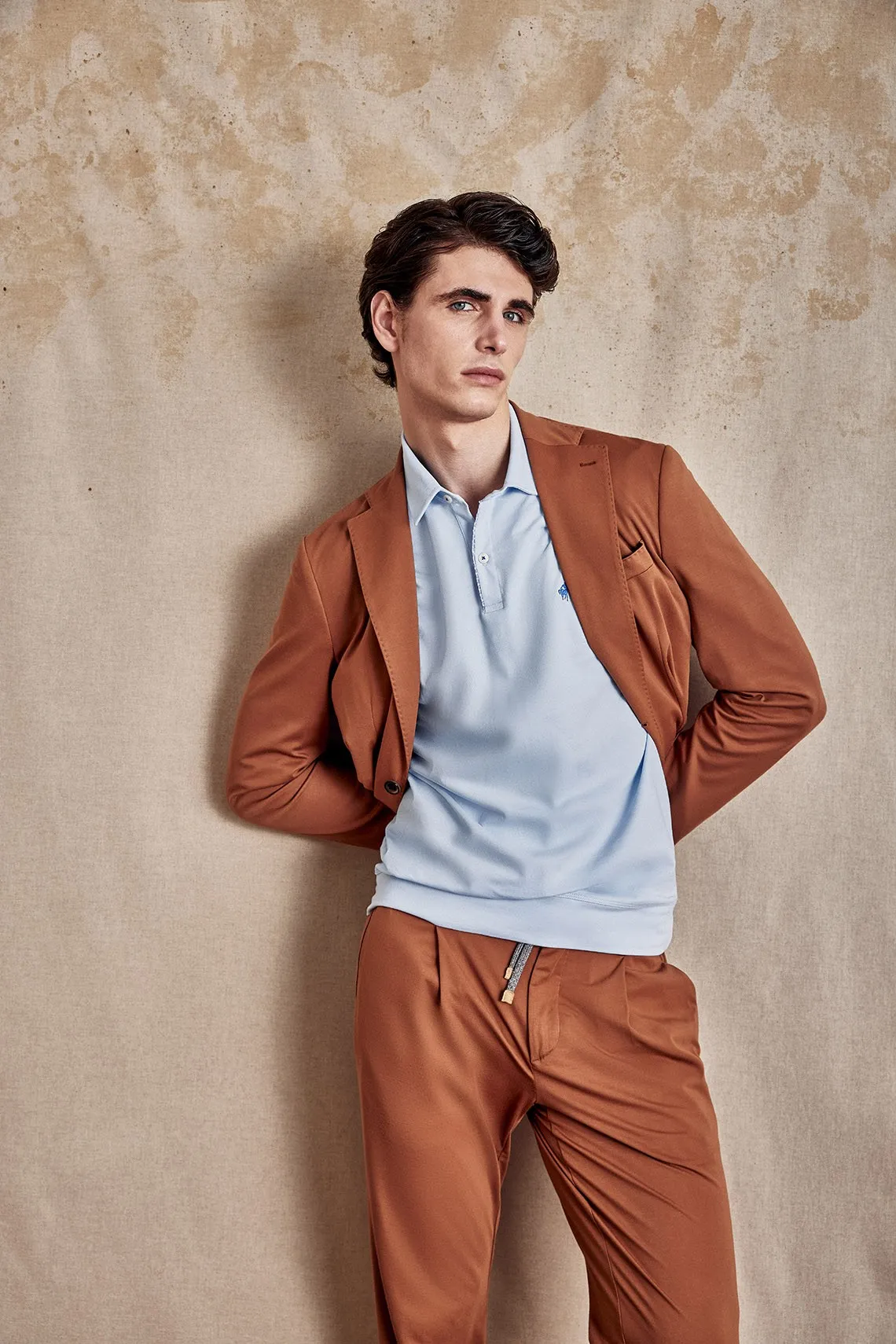 POLO IN PIQUET CELESTE