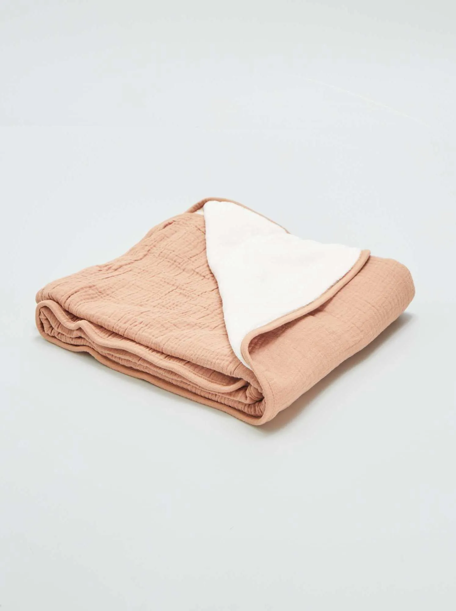 Quadrato neonato coperta in garza di cotone - BEIGE