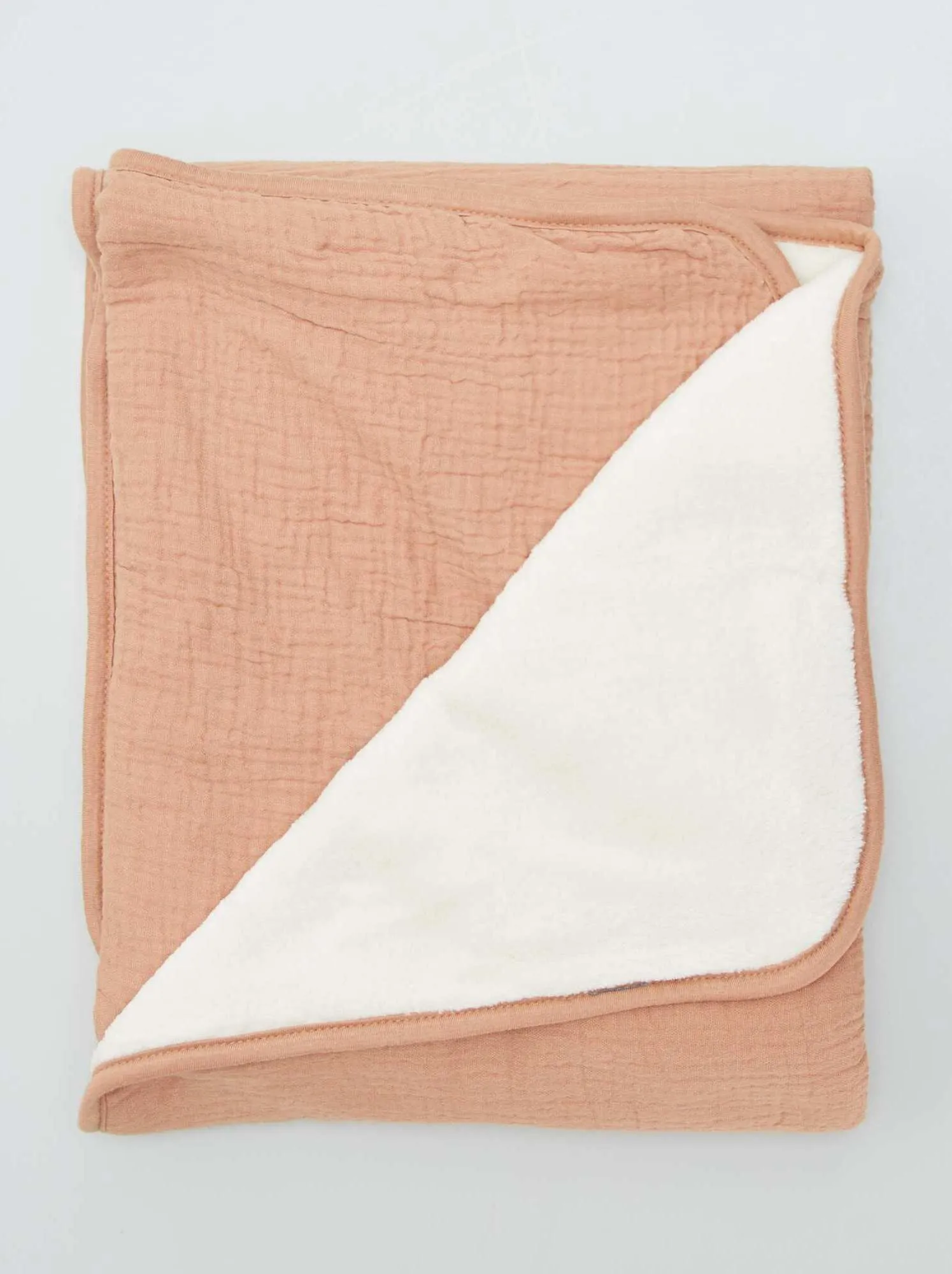 Quadrato neonato coperta in garza di cotone - BEIGE