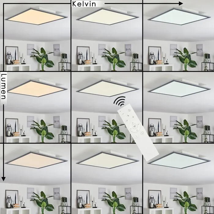 Ringuelet Plafoniera LED Bianco, 1-Luce, Telecomando