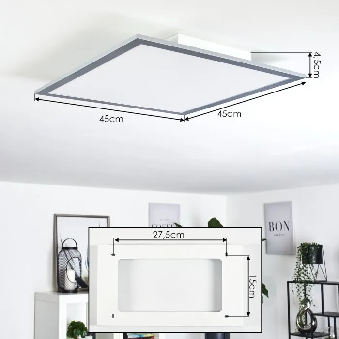Ringuelet Plafoniera LED Bianco, 1-Luce, Telecomando