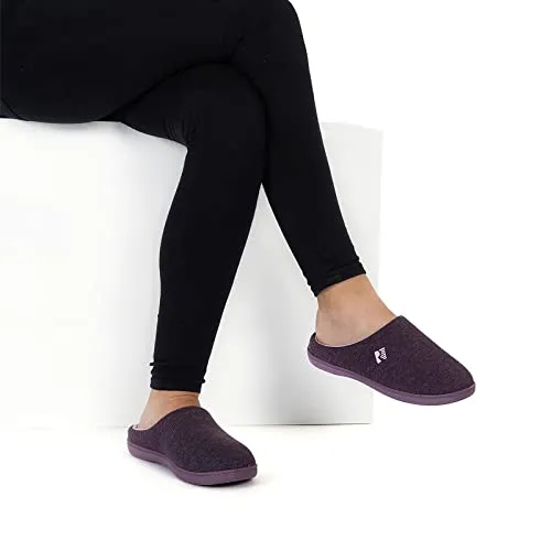 RockDove Pantofole Originali Bicolori in Memory Foam da Donna, 38/39 EU, Melanzana
