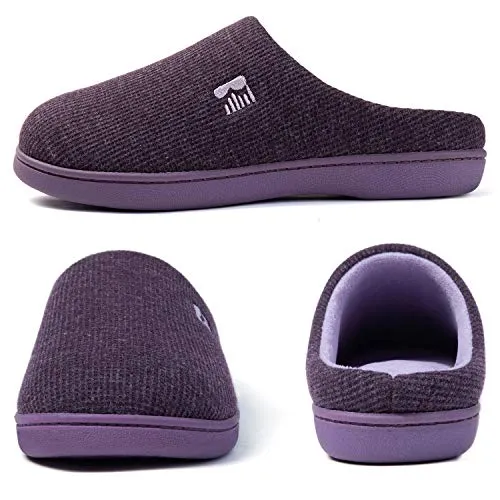 RockDove Pantofole Originali Bicolori in Memory Foam da Donna, 38/39 EU, Melanzana