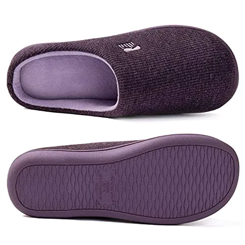 RockDove Pantofole Originali Bicolori in Memory Foam da Donna, 38/39 EU, Melanzana