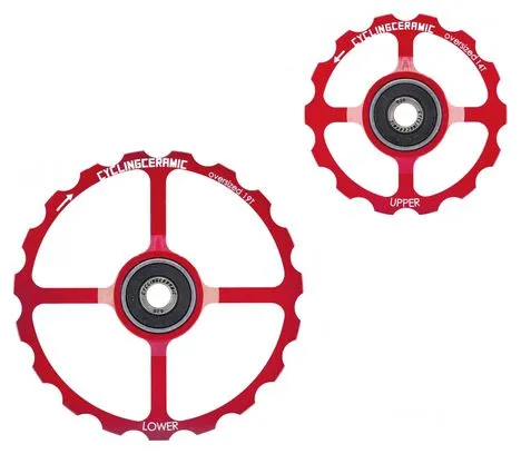 Ruote Puleggia Oversize in Ceramica Cycling 14/19T Rosse