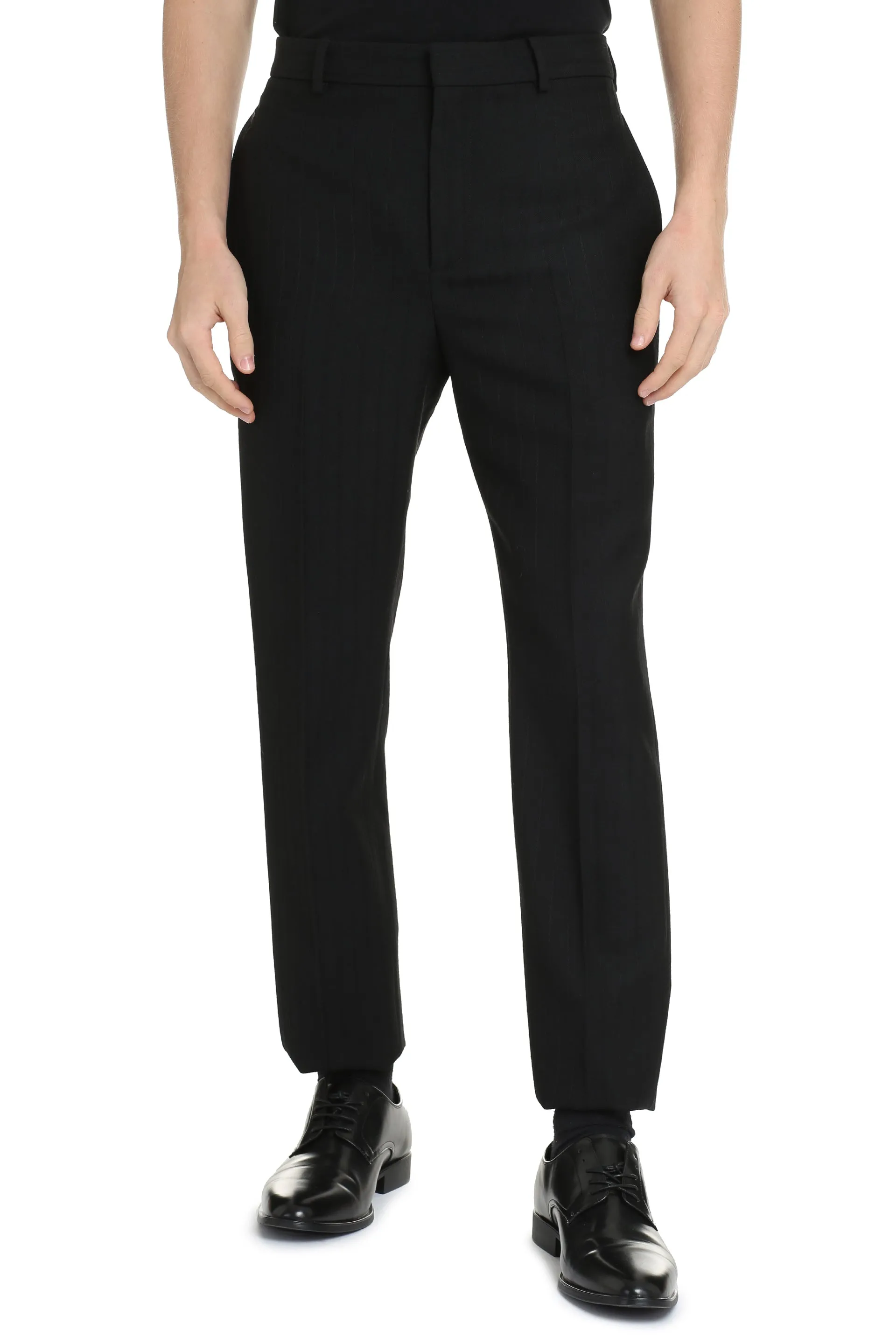 Saint Laurent Pantaloni in gabardine