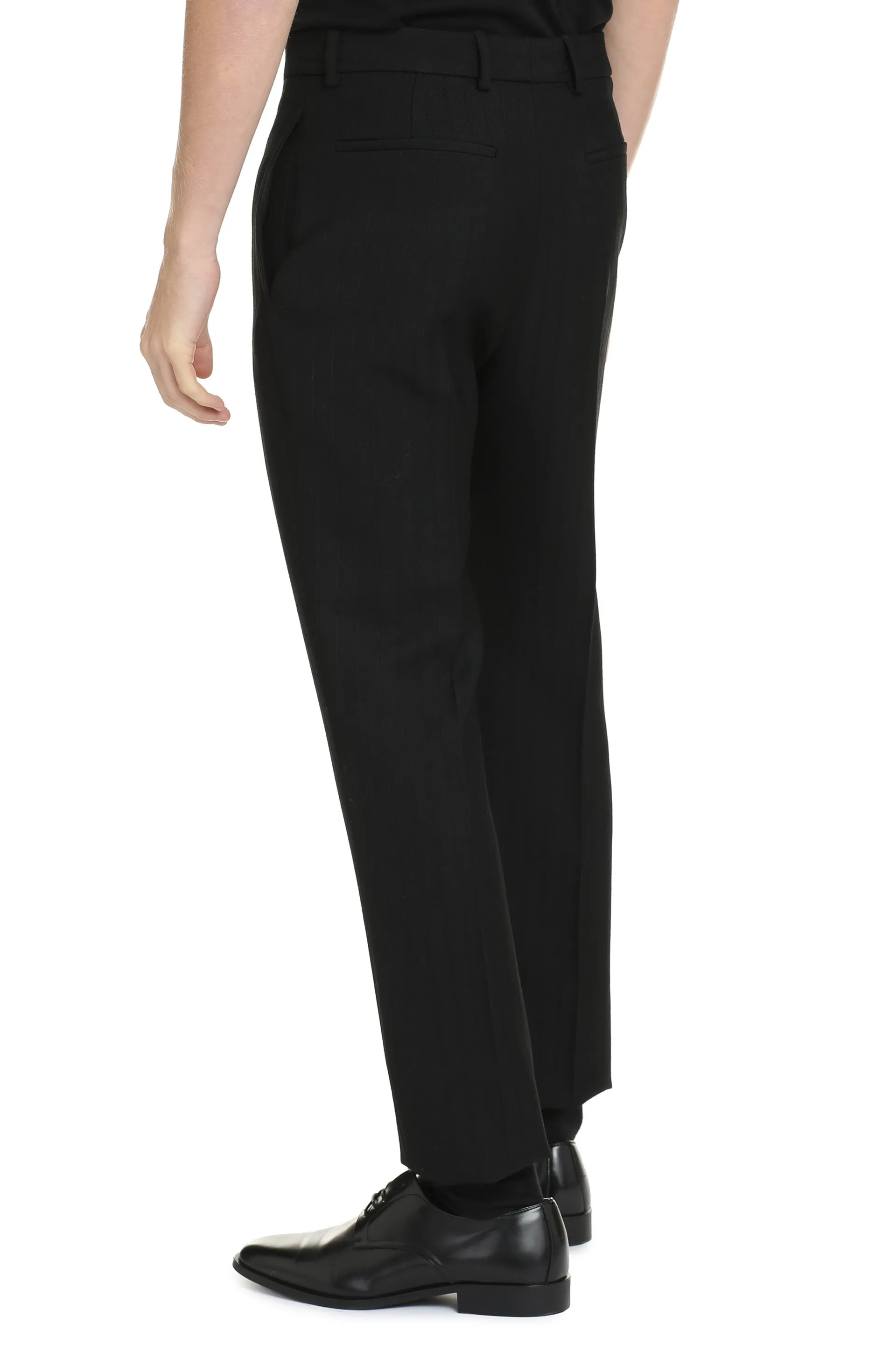 Saint Laurent Pantaloni in gabardine