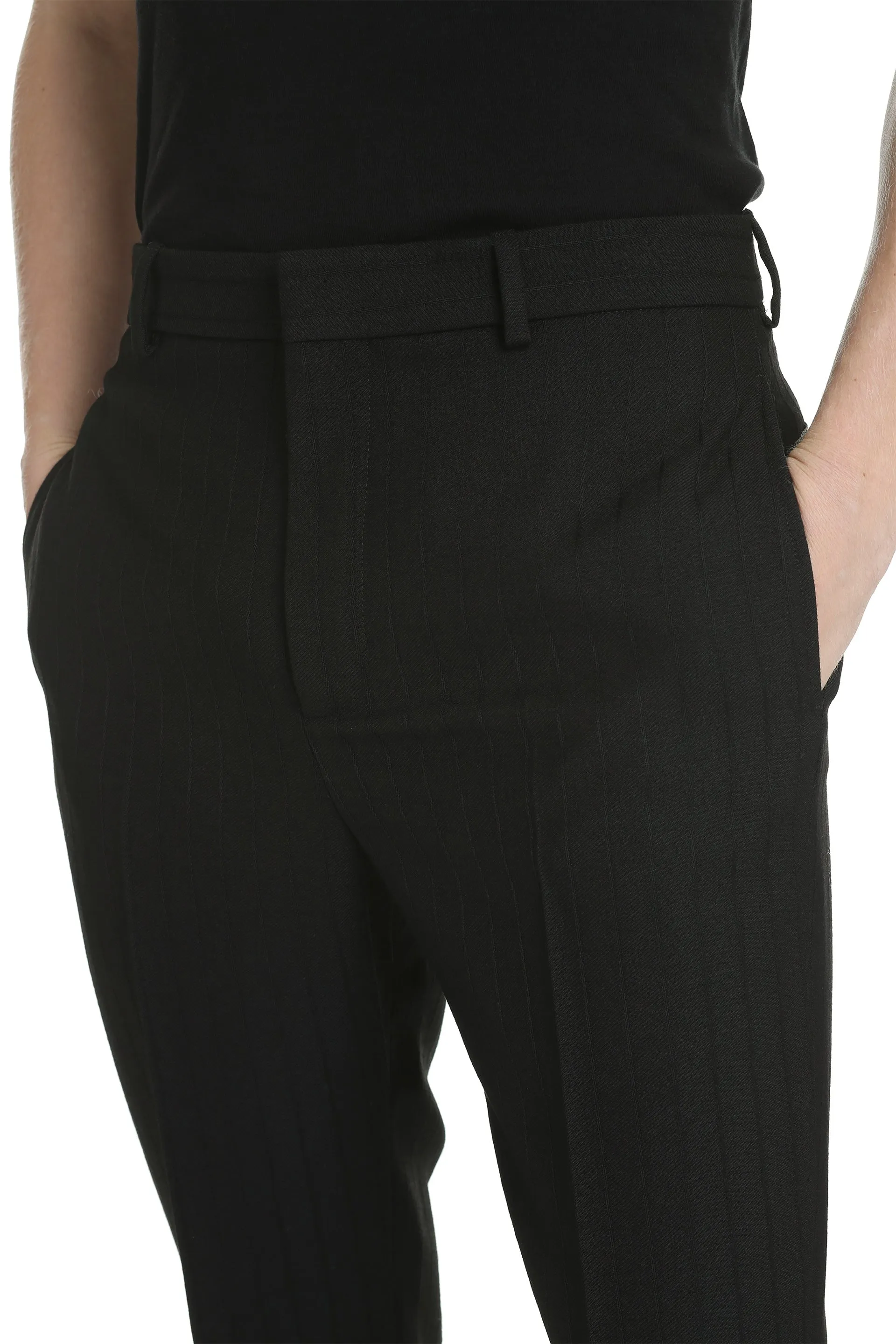 Saint Laurent Pantaloni in gabardine