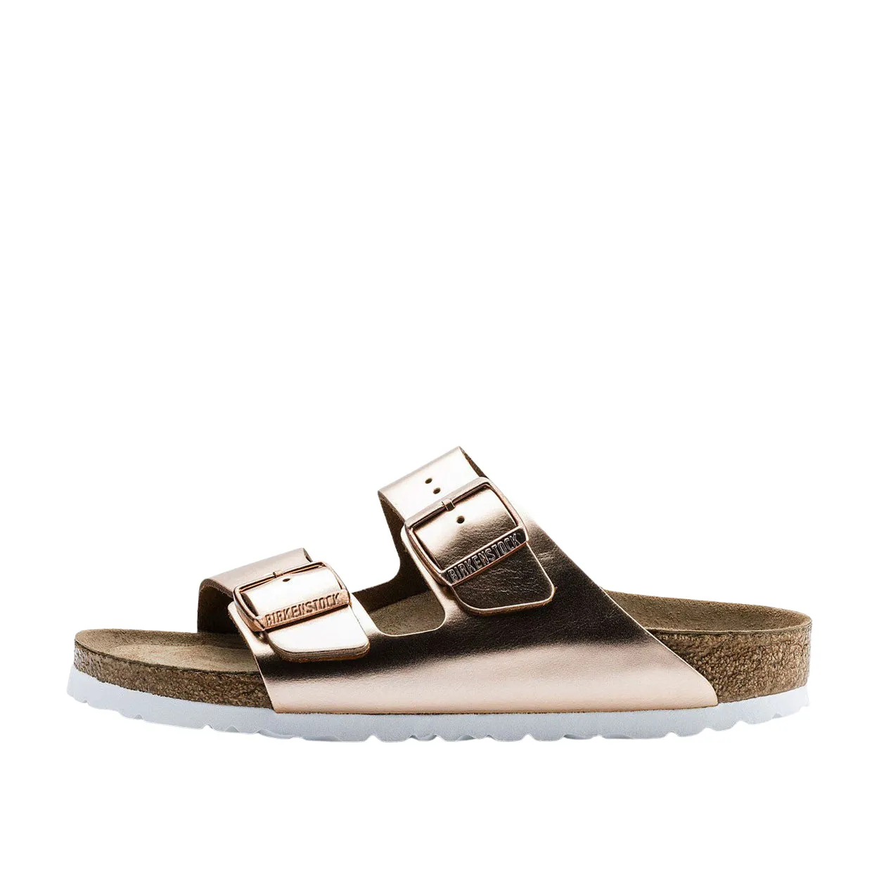 Sandali Donna Birkenstock Arizona Plantare Morbido Rame Metallizzato