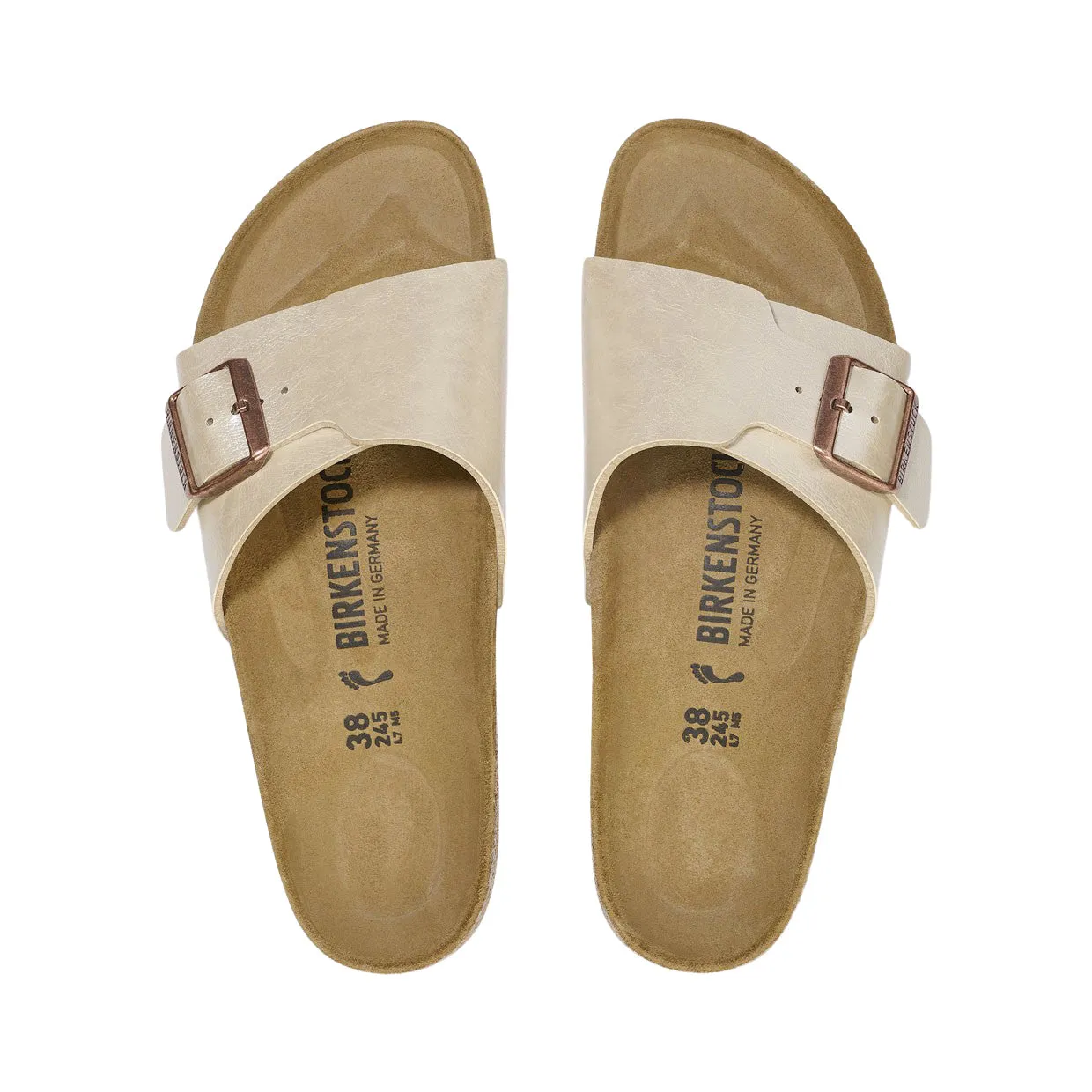 Sandali Donna Birkenstock Catalina BS Birko-Flor Bianco Perla