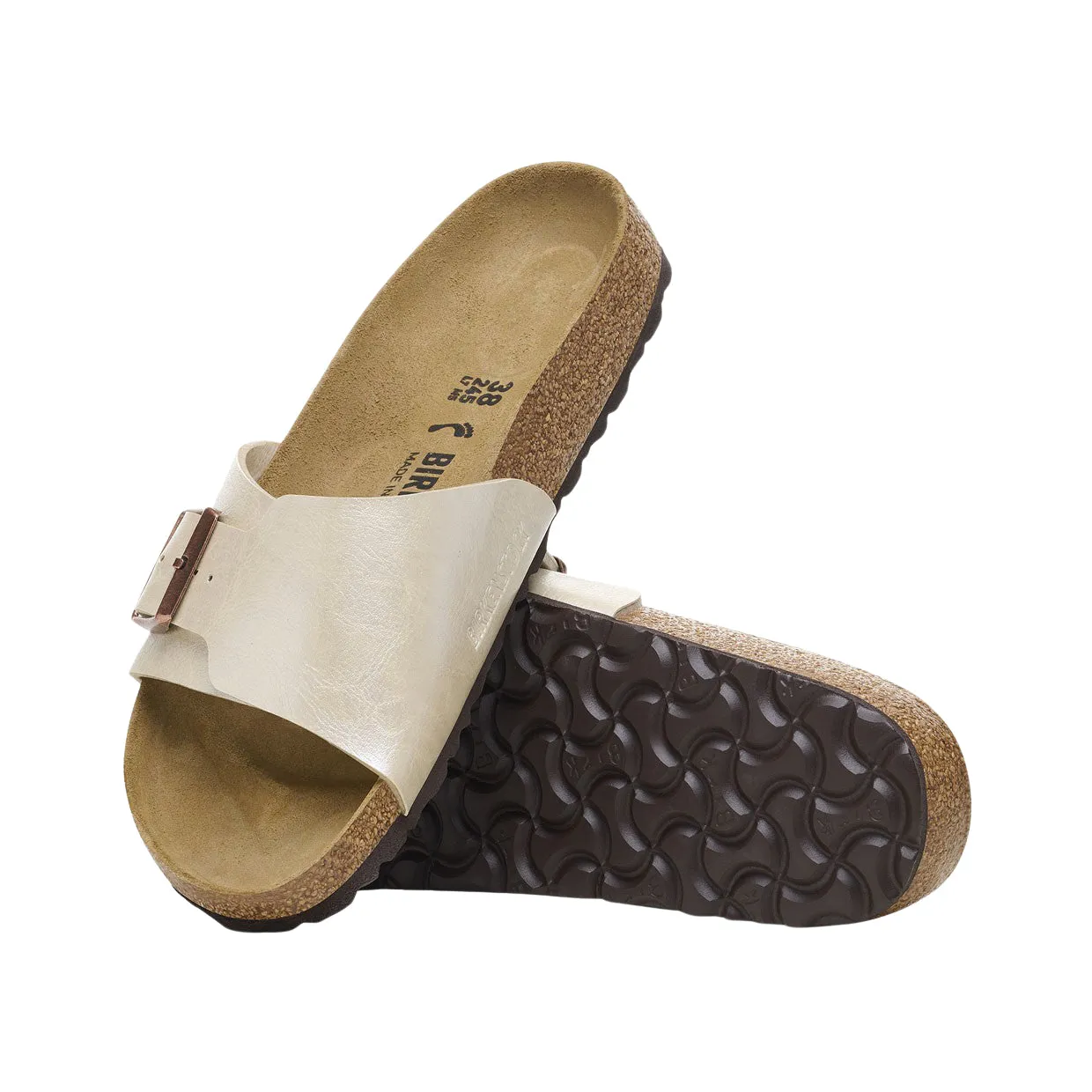 Sandali Donna Birkenstock Catalina BS Birko-Flor Bianco Perla