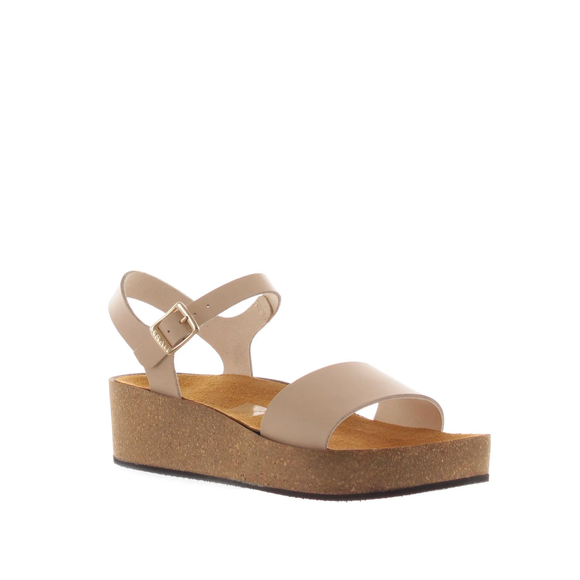 Sandalo a fascia in pelle