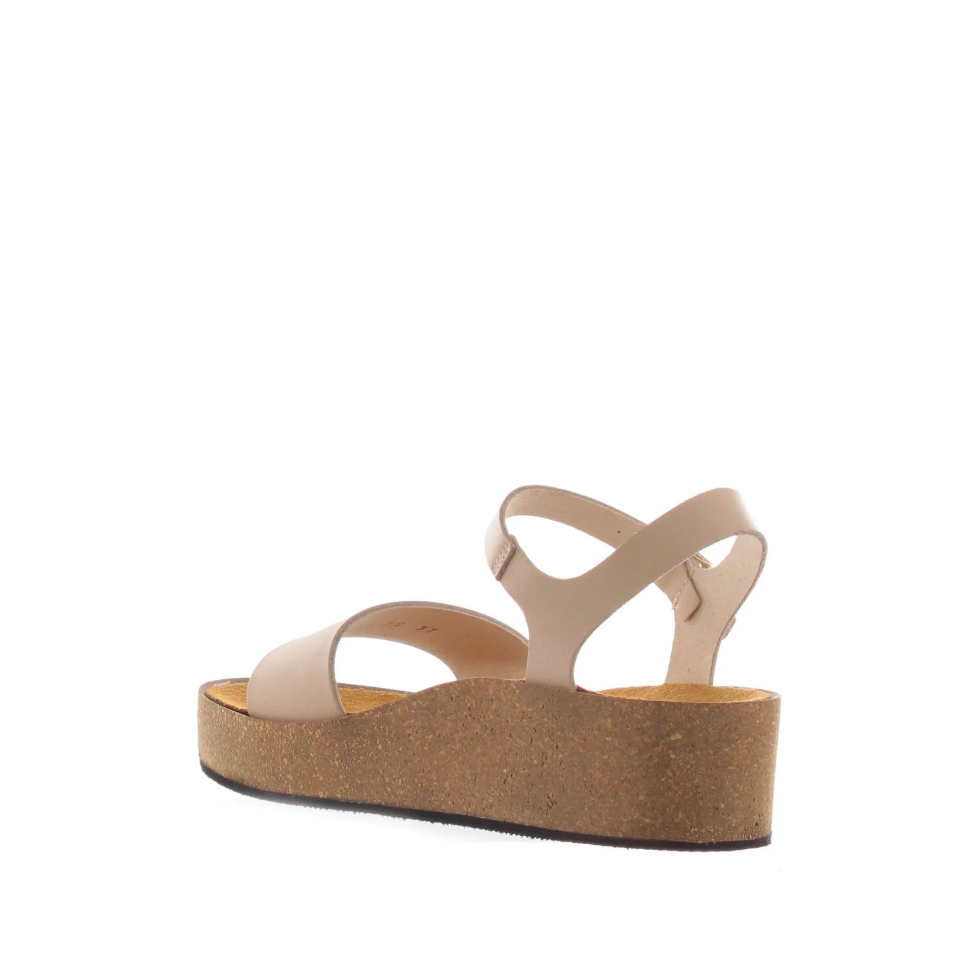 Sandalo a fascia in pelle