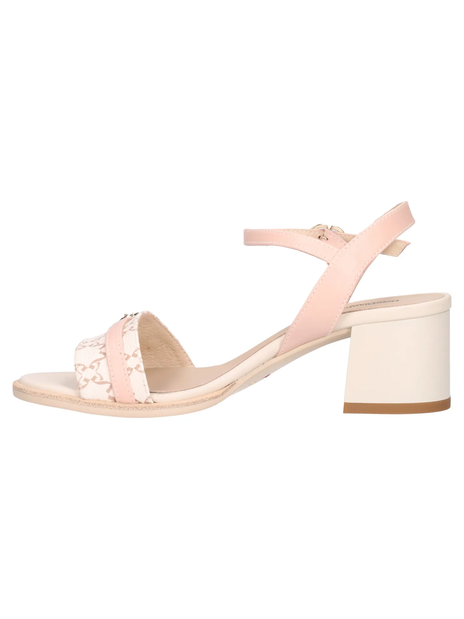 Sandalo con tacco largo Nero Giardini da donna beige e rosa