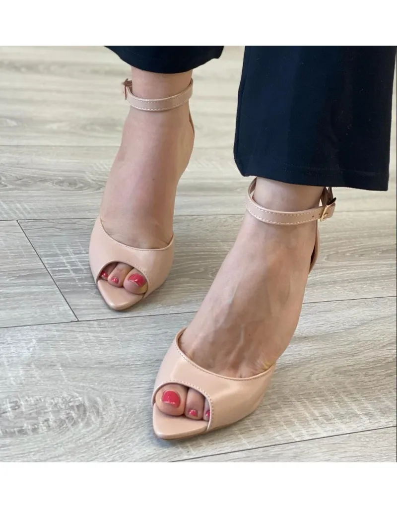 SANDALO TACCO ALTO SOTTILE BEIGE